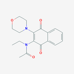 molecular formula C18H20N2O4 B4993263 N-ethyl-N-(3-morpholin-4-yl-1,4-dioxonaphthalen-2-yl)acetamide 