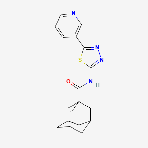 molecular formula C18H20N4OS B4993299 N-(5-pyridin-3-yl-1,3,4-thiadiazol-2-yl)adamantane-1-carboxamide 