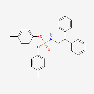 molecular formula C28H28NO3P B4993308 N-bis(4-methylphenoxy)phosphoryl-2,2-diphenylethanamine 