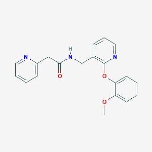 molecular formula C20H19N3O3 B4993450 N-{[2-(2-methoxyphenoxy)-3-pyridinyl]methyl}-2-(2-pyridinyl)acetamide 