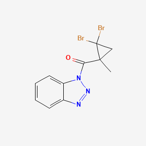 molecular formula C11H9Br2N3O B4993549 Benzotriazol-1-yl-(2,2-dibromo-1-methylcyclopropyl)methanone 