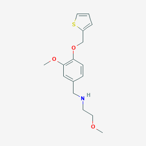 molecular formula C16H21NO3S B499358 2-methoxy-N-[3-methoxy-4-(thiophen-2-ylmethoxy)benzyl]ethanamine 