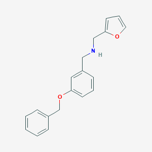 molecular formula C19H19NO2 B499360 N-[3-(benzyloxy)benzyl]-N-(2-furylmethyl)amine 