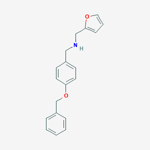 molecular formula C19H19NO2 B499361 N-[4-(benzyloxy)benzyl]-N-(2-furylmethyl)amine 