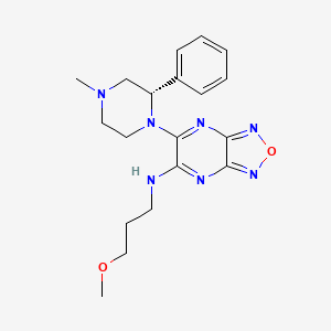 molecular formula C19H25N7O2 B4993615 N-(3-methoxypropyl)-6-[(2S)-4-methyl-2-phenyl-1-piperazinyl][1,2,5]oxadiazolo[3,4-b]pyrazin-5-amine 