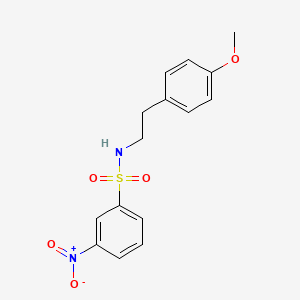 molecular formula C15H16N2O5S B4993628 N-[2-(4-methoxyphenyl)ethyl]-3-nitrobenzenesulfonamide 