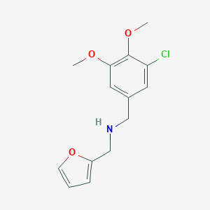 molecular formula C14H16ClNO3 B499368 N-(3-chloro-4,5-dimethoxybenzyl)-N-(2-furylmethyl)amine 