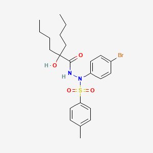 molecular formula C23H31BrN2O4S B4993708 N'-(4-bromophenyl)-2-butyl-2-hydroxy-N'-[(4-methylphenyl)sulfonyl]hexanohydrazide 