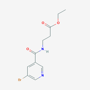 molecular formula C11H13BrN2O3 B4993710 ethyl N-[(5-bromopyridin-3-yl)carbonyl]-beta-alaninate 