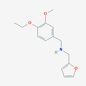 molecular formula C15H19NO3 B499374 1-(4-ethoxy-3-methoxyphenyl)-N-(furan-2-ylmethyl)methanamine 