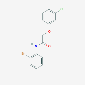 molecular formula C15H13BrClNO2 B4993798 N-(2-bromo-4-methylphenyl)-2-(3-chlorophenoxy)acetamide 
