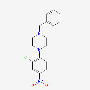 molecular formula C17H18ClN3O2 B4993834 1-benzyl-4-(2-chloro-4-nitrophenyl)piperazine CAS No. 55403-31-1