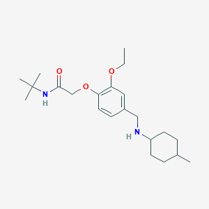 molecular formula C22H36N2O3 B499386 N-tert-butyl-2-(2-ethoxy-4-{[(4-methylcyclohexyl)amino]methyl}phenoxy)acetamide 