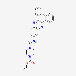 molecular formula C28H25N5O2S B4993908 ethyl 4-[(dibenzo[a,c]phenazin-11-ylamino)carbonothioyl]-1-piperazinecarboxylate 