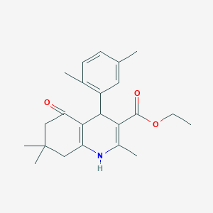 molecular formula C23H29NO3 B4993932 Ethyl 4-(2,5-dimethylphenyl)-2,7,7-trimethyl-5-oxo-1,4,5,6,7,8-hexahydroquinoline-3-carboxylate 