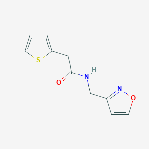 molecular formula C10H10N2O2S B4993979 N-(3-isoxazolylmethyl)-2-(2-thienyl)acetamide 