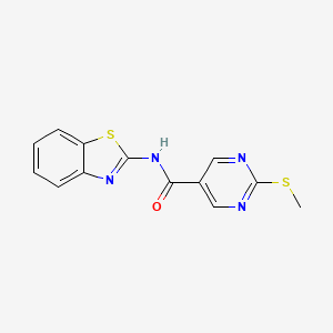 molecular formula C13H10N4OS2 B4994040 N-(1,3-benzothiazol-2-yl)-2-methylsulfanylpyrimidine-5-carboxamide 