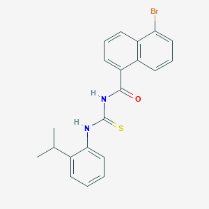 molecular formula C21H19BrN2OS B4994065 5-bromo-N-{[(2-isopropylphenyl)amino]carbonothioyl}-1-naphthamide 