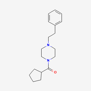 molecular formula C18H26N2O B4994077 CYCLOPENTYL(4-PHENETHYLPIPERAZINO)METHANONE 