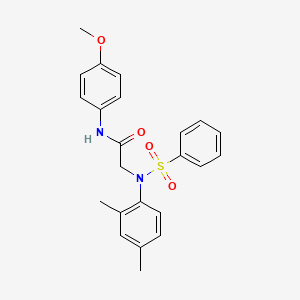 molecular formula C23H24N2O4S B4994105 N~2~-(2,4-dimethylphenyl)-N~1~-(4-methoxyphenyl)-N~2~-(phenylsulfonyl)glycinamide 