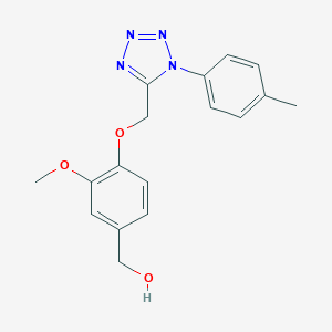 molecular formula C17H18N4O3 B499419 (3-METHOXY-4-{[1-(4-METHYLPHENYL)-1H-1,2,3,4-TETRAZOL-5-YL]METHOXY}PHENYL)METHANOL CAS No. 775294-88-7