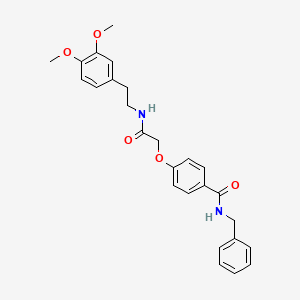 molecular formula C26H28N2O5 B4994224 N-benzyl-4-(2-{[2-(3,4-dimethoxyphenyl)ethyl]amino}-2-oxoethoxy)benzamide 