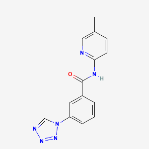 molecular formula C14H12N6O B4994234 N-(5-METHYLPYRIDIN-2-YL)-3-(1H-1,2,3,4-TETRAZOL-1-YL)BENZAMIDE 