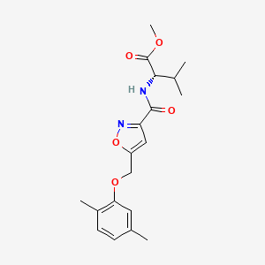 molecular formula C19H24N2O5 B4994291 methyl N-({5-[(2,5-dimethylphenoxy)methyl]-3-isoxazolyl}carbonyl)-L-valinate 