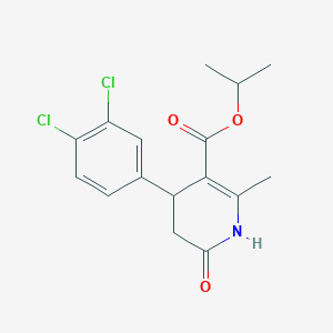 molecular formula C16H17Cl2NO3 B4994303 Propan-2-yl 4-(3,4-dichlorophenyl)-2-methyl-6-oxo-1,4,5,6-tetrahydropyridine-3-carboxylate 