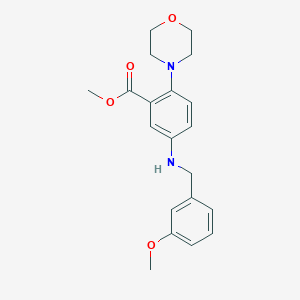 molecular formula C20H24N2O4 B499436 Methyl 5-[(3-methoxybenzyl)amino]-2-(4-morpholinyl)benzoate CAS No. 767347-26-2