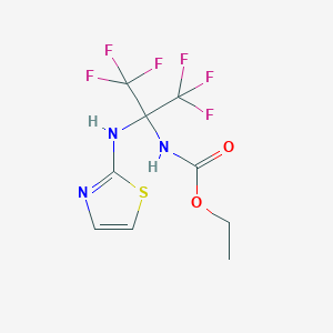 molecular formula C9H9F6N3O2S B4994416 ethyl N-[1,1,1,3,3,3-hexafluoro-2-(1,3-thiazol-2-ylamino)propan-2-yl]carbamate 