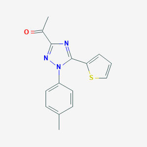 molecular formula C15H13N3OS B499442 1-[1-(4-methylphenyl)-5-(2-thienyl)-1H-1,2,4-triazol-3-yl]ethanone CAS No. 847467-98-5