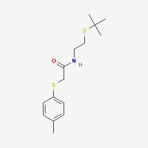 molecular formula C15H23NOS2 B4994503 N-[2-(tert-butylthio)ethyl]-2-[(4-methylphenyl)thio]acetamide 