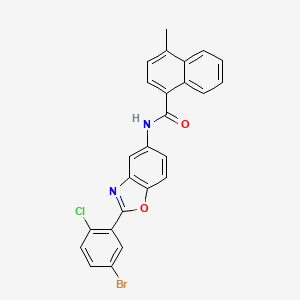 molecular formula C25H16BrClN2O2 B4994541 N-[2-(5-bromo-2-chlorophenyl)-1,3-benzoxazol-5-yl]-4-methyl-1-naphthamide 