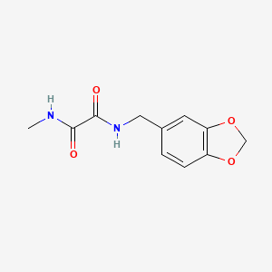 molecular formula C11H12N2O4 B4994585 N'-(1,3-benzodioxol-5-ylmethyl)-N-methyloxamide 