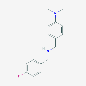 molecular formula C16H19FN2 B499459 N-[4-(dimethylamino)benzyl]-N-(4-fluorobenzyl)amine 