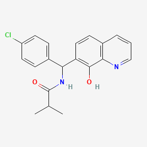 molecular formula C20H19ClN2O2 B4994671 N-[(4-chlorophenyl)-(8-hydroxyquinolin-7-yl)methyl]-2-methylpropanamide 