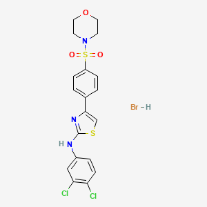 molecular formula C19H18BrCl2N3O3S2 B4994739 N-(3,4-dichlorophenyl)-4-(4-morpholin-4-ylsulfonylphenyl)-1,3-thiazol-2-amine;hydrobromide 