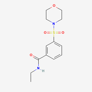molecular formula C13H18N2O4S B4994747 N-ETHYL-3-(MORPHOLINE-4-SULFONYL)BENZAMIDE 