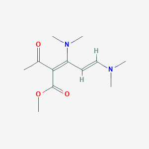 molecular formula C12H20N2O3 B4994758 methyl 2-acetyl-3,5-bis(dimethylamino)-2,4-pentadienoate 