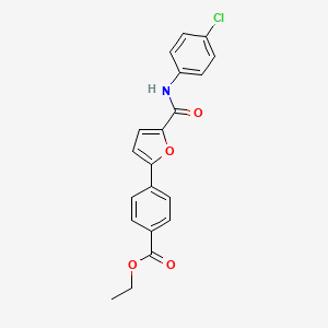molecular formula C20H16ClNO4 B4994808 ethyl 4-(5-{[(4-chlorophenyl)amino]carbonyl}-2-furyl)benzoate 