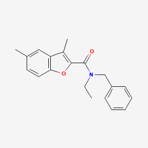 molecular formula C20H21NO2 B4994847 N-benzyl-N-ethyl-3,5-dimethyl-1-benzofuran-2-carboxamide 