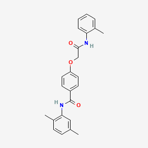 molecular formula C24H24N2O3 B4994869 N-(2,5-dimethylphenyl)-4-[2-(2-methylanilino)-2-oxoethoxy]benzamide 