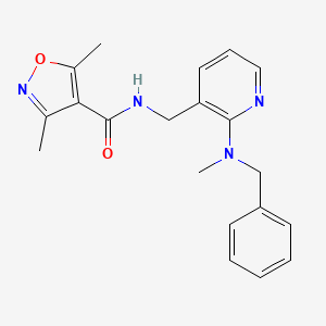 molecular formula C20H22N4O2 B4994937 N-({2-[benzyl(methyl)amino]-3-pyridinyl}methyl)-3,5-dimethyl-4-isoxazolecarboxamide 