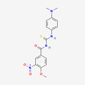 molecular formula C17H18N4O4S B4994959 N-[[4-(dimethylamino)phenyl]carbamothioyl]-4-methoxy-3-nitrobenzamide 