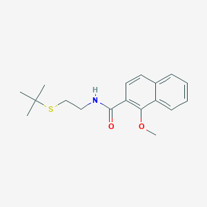 molecular formula C18H23NO2S B4994964 N-[2-(tert-butylthio)ethyl]-1-methoxy-2-naphthamide 