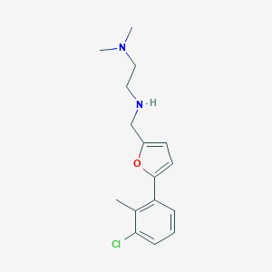 molecular formula C16H21ClN2O B499498 N'-{[5-(3-chloro-2-methylphenyl)furan-2-yl]methyl}-N,N-dimethylethane-1,2-diamine 