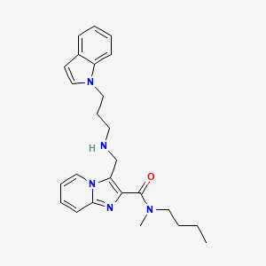 molecular formula C25H31N5O B4994998 N-butyl-3-({[3-(1H-indol-1-yl)propyl]amino}methyl)-N-methylimidazo[1,2-a]pyridine-2-carboxamide 
