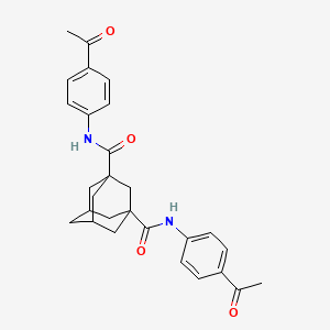molecular formula C28H30N2O4 B4995018 N,N'-bis(4-acetylphenyl)adamantane-1,3-dicarboxamide 