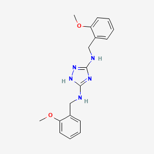 molecular formula C18H21N5O2 B4995038 N,N'-bis(2-methoxybenzyl)-1H-1,2,4-triazole-3,5-diamine 